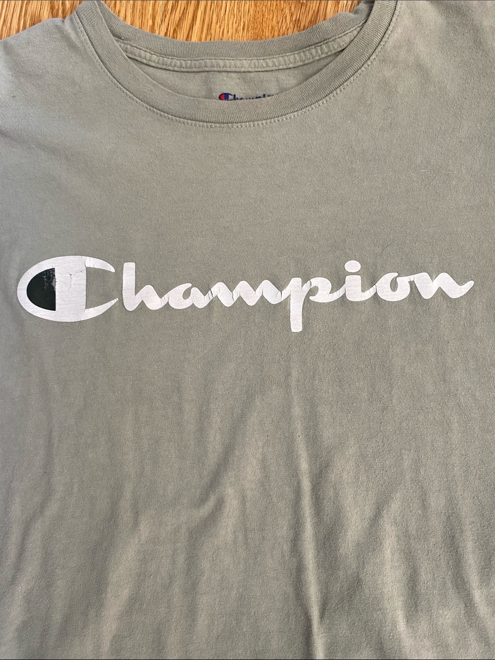 5 for $25! Champion Sage Green T-shirt - Picture 3 of 4